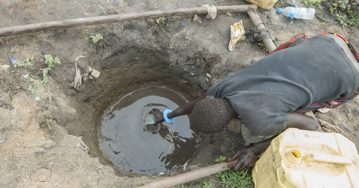 pool green from borehole water