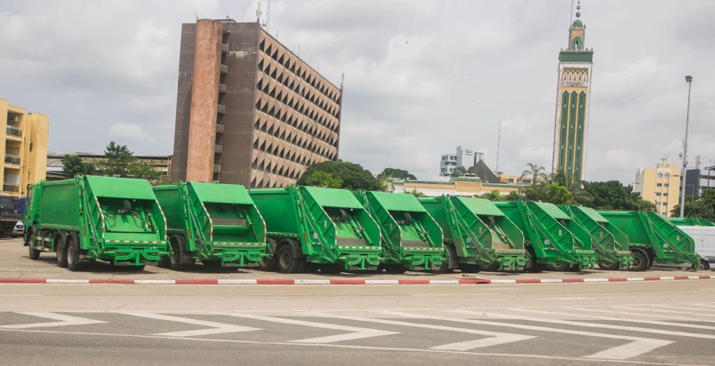 GABON: Clean Africa equips to improve waste collection in Libreville©Léonce MAKANGA/Presidency of the Republic of Gabon