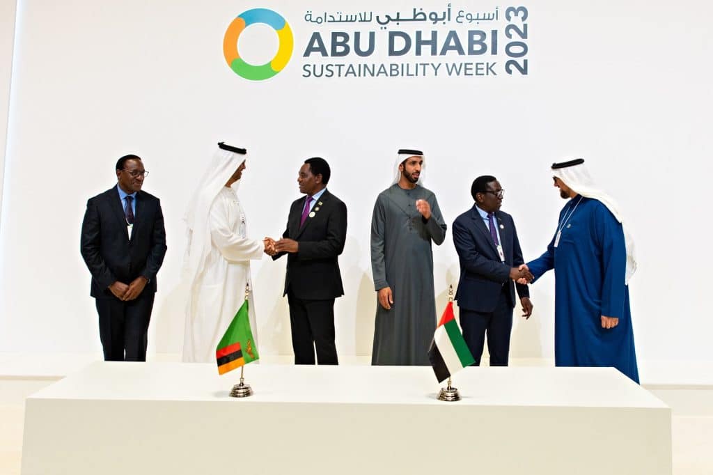 ZAMBIA: Abu Dhabi to invest $2bn in solar with first 500MWp project ©Hakainde Hichilema