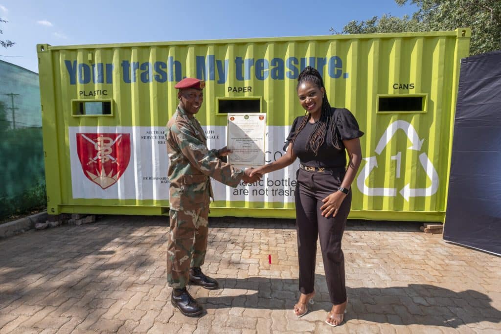 SOUTH AFRICA: Military takes up waste recycling in Limpopo in response to pollution©PETCO