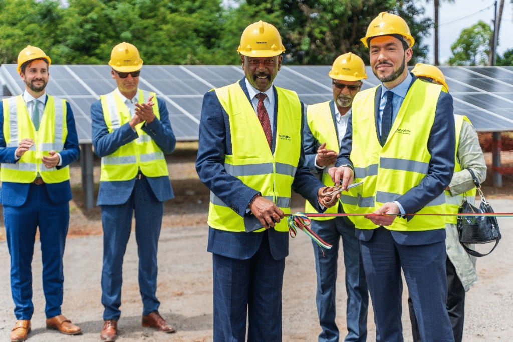 MAURICE : le français GreenYellow inaugure sa centrale solaire d’Arsenal (14 MWc) © GreenYellow